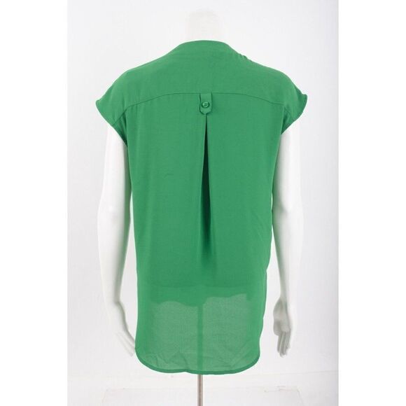 New York & Company Womens Blouse Top Shirt L Green V-Neck sleeveless NWT - Picture 5 of 6